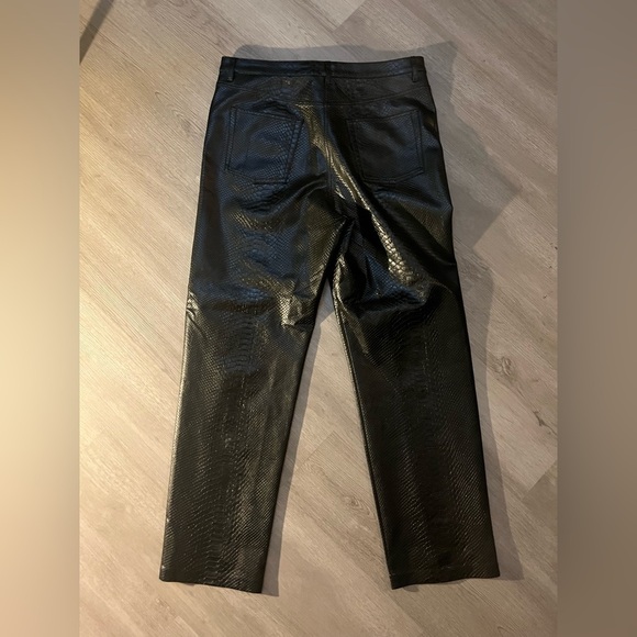 Aritzia Wilfred The Melina Pant - Faux Snakeskin Leather Wide Leg Pant - Picture 8 of 10